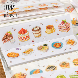 JIANWU The Glutton Moment Series Bánh Vintage Món Tráng Miệng Phong Cảnh Chất Liệu Cắt Dán Sách Sáng Tạo DIY Tạp Chí Văn Phòng Phẩm