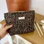 Túi ly hợp FAVORITEGOODS, Túi trang điểm dung tích lớn bằng vải Polyester, Dây kéo thời trang Đóng cửa in họa tiết da báo Tổ chức mỹ phẩm di động Tổ chức vệ sinh