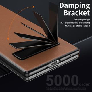 Ốp Điện Thoại Bảo Vệ Camera Chính Xác Cho Samsung Z Fold 7 6 5 4 3 Da Cao Cấp Hợp Kim Giá Đỡ Ốp Lưng Chống Sốc