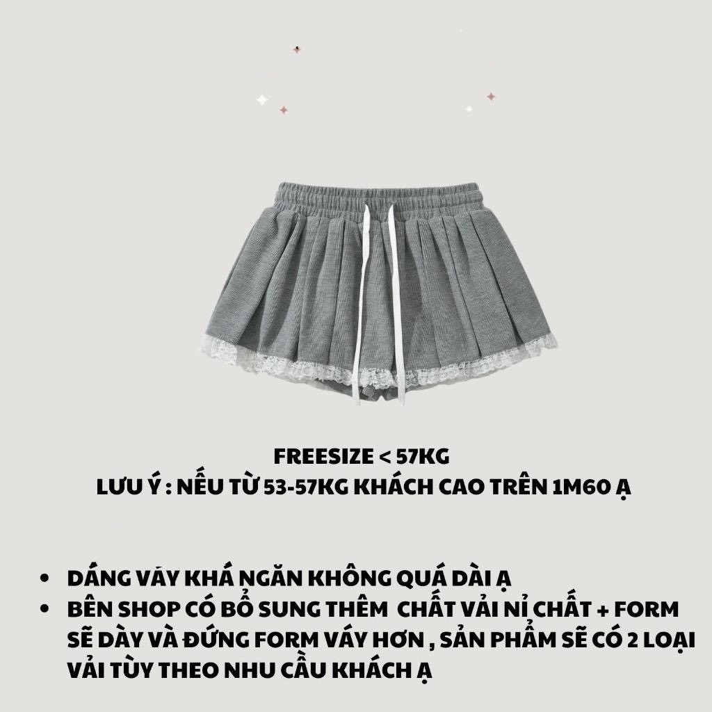 Chân Váy Xếp Ly Nữ Phối Ren Chất Thun Gân Năng Động Basic Kenco Sai Gon M172444555