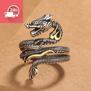 Nhẫn nam nữ độc đoán phong cách dân tộc cổ điển có thể điều chỉnh được cá tính hóa