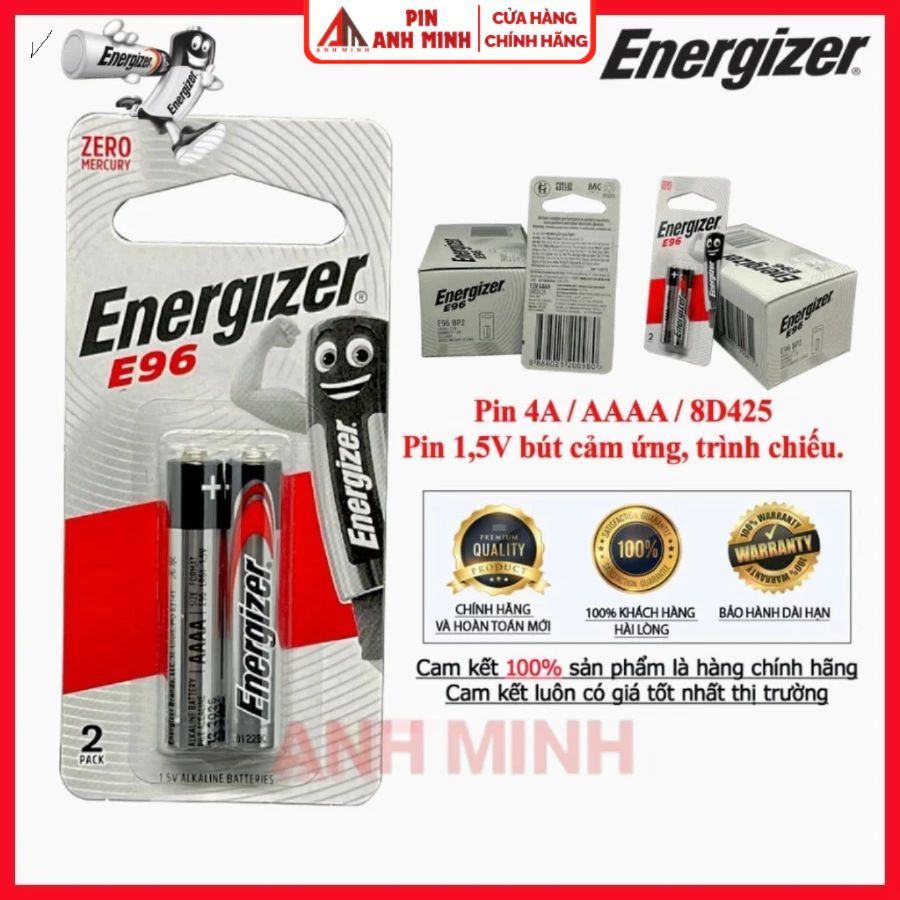 [Vỉ 12 viên] Pin Alkaline Energizer AA / AAA Tiểu, Đũa Pin Kiềm LR6 LR03 E91 E92 Chính Hãng Siêu Bền