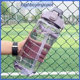 HCVN 2 Lít Bình Nước Có Ống Hút Nữ Bình Bé Gái Di Động Du Lịch Cốc Xe Đạp Tập Thể Dục Mùa Hè Bình Nước Lạnh Có Dấu Thời Gian HOT