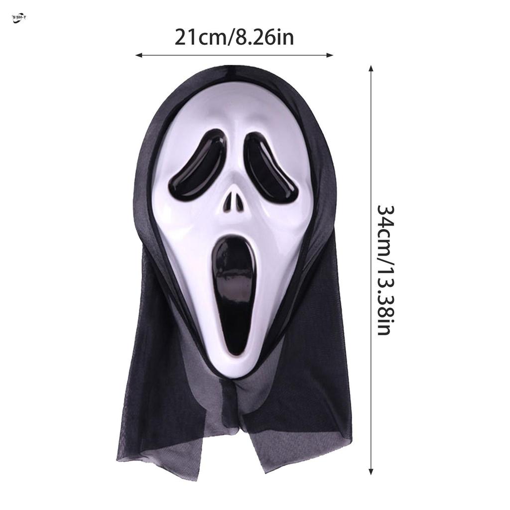 Halloween Scream Skeleton Mask Thực tế Thần Chết Ma Mặt nạ hóa trang Tuyệt vời cho người hâm mộ đóng vai