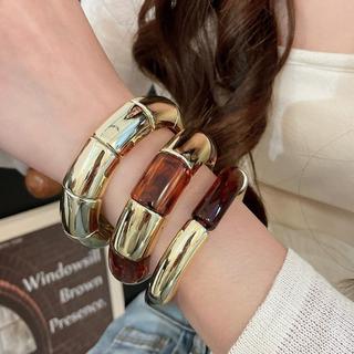 Vòng tay lồng vào nhau hình vuông Maillard Acrylic, Vòng tay Niche thời trang Châu Âu và Mỹ dành cho nữ