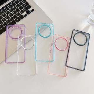 Ốp Điện Thoại Acrylic Trong Suốt Màu Cho Honor 400 200 Lite Pro Smart X9C X7C X6B Plus Magic7 Lite 5G 4G Khung TPU Chống Rơi Chống Rơi Vỏ Đơn Giản Thời Trang