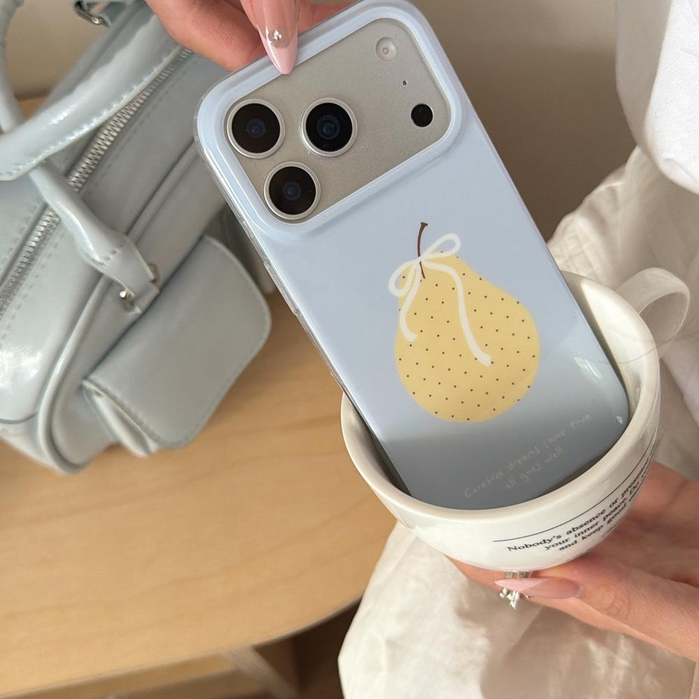 Ốp Lưng Cứng Tương Thích Với iPhone 13 14 14Pro 14ProMax 15 15Pro 15ProMax 16 16Pro 16ProMax 17 17Pro 17ProMax Vỏ Họa Tiết Quả Lê Bodian