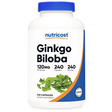 Nutricost Ginkgo Biloba 120mg, 240 viên nang - Chiết xuất Ginkgo Biloba cường độ cao - Không chứa Gluten & Không biến đổ