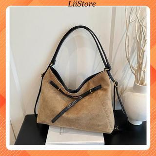 Túi Đeo Chéo Nữ Túi Tote Da Lộn Dung Tích Lớn Đeo 2 Kiểu Thời Trang Liistore K339