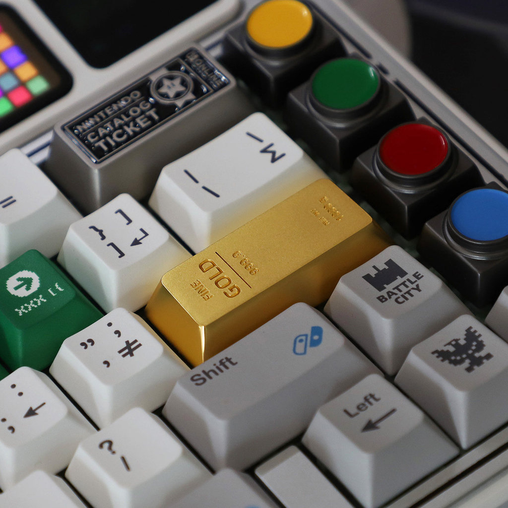 Keycap Kim Loại Thỏi Vàng Zinc Alloy Artisan Độc Lạ Cao Cấp | KCAP - World of keycaps