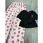 Bộ quần dài heo hồng+ mix áo CROPTOP hình CON CÚ in nguuc --CHANG3158