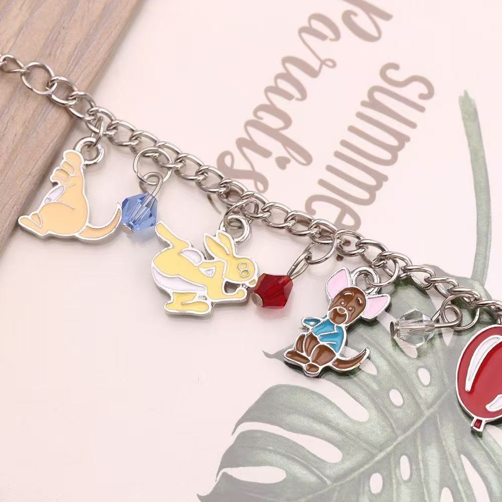 Anime Hàng Hóa Trang Sức Winnie the Pooh Vòng Tay Hợp Kim Thời Trang Dầu Nhỏ Giọt Động Vật Nhỏ Vòng Tay Trang Sức