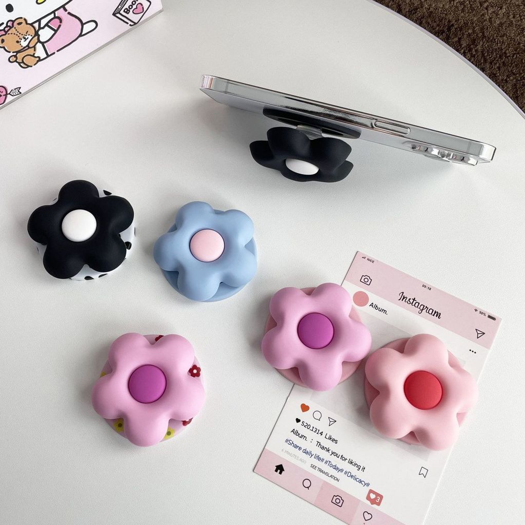 Xu Hướng Hàn Quốc Giá Đỡ Điện Thoại Từ Tính 3D Silicone Kawaii Dễ Thương - Phong Cách Mới Hoạt Hình Từ Túi Khí Đứng Đa Năng