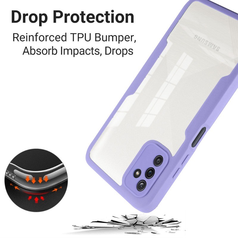 Tương Thích Cho Samsung Galaxy A13 A04S M13 M53 M33 A23 5G Cover 360 Độ Hai Mặt Full Cover Protetcion Mềm Acrylic Slim Phone Case
