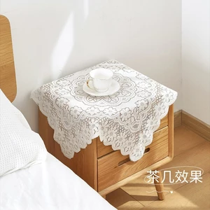 XYLJJ14 Khăn Trải Bàn Phong Cách Retro Ren Trang Trí Pháp Đơn Giản Lãng Mạn Bàn Cà Phê Tròn Bàn Vải Dã Ngoại Vải Bàn Vải Thảm