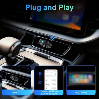 Bộ chuyển đổi tự động CarPlay & Android không dây DIAPER & CORED: Hộp AI Mini 2 trong 1 cho Audi / Toyota / VW YTH