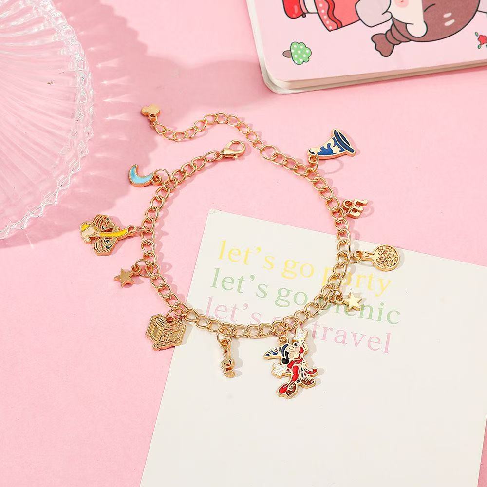Hoạt Hình Hoạt Hình Anime Chuột Mickey Câu Lạc Bộ Vòng Tay Mũ Ma Thuật Mickey Hợp Kim Dầu Nhỏ Giọt Mặt Dây Chuyền Vòng Tay