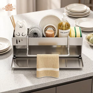 Kệ Rửa Chén Giá Ráo Nước Nhà Bếp Thép Carbon Inox Đáy Nghiêng Chống Gỉ Kháng Dấu Chắc Chắn