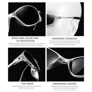 Kính râm thể thao phân cực UV400 dành cho nam nữ - Thích hợp đi xe đạp, chạy bộ, câu cá và lái xe