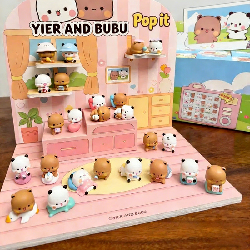 YiEr và Bubu Viên Đạn Thứ Ba Cặp Đôi Hàng Ngày Series Nhân Vật Mini Hợp Thời Trang Chơi Búp Bê Trang Trí Đồ Chơi Trẻ Em Quà Tặng