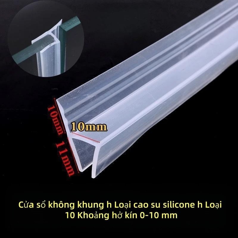 ron dán cửa kính chữ U H silicon 10mm ngăn muỗi côn trùng ngăn bụi giữ nhiệt giảm tiếng ồn ngăn