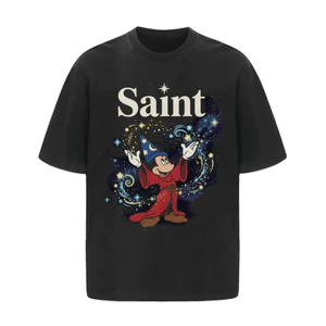 Fantasia Mickey Vintage Rửa Đau Khổ Rời Phù Hợp Với Unisex Áo Thun Nữ Tay Ngắn