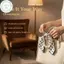PUSKY Khăn Quấn Satin Lụa Cho Nữ với Ngọc Trai và Dây Xích Họa Tiết Hoa Vintage