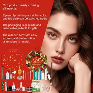 Make Up Countdown 24 Days Festive Christmas Makeup Set Calendar Women Beauty Fashion Advent for Adults Lovers gelhvn