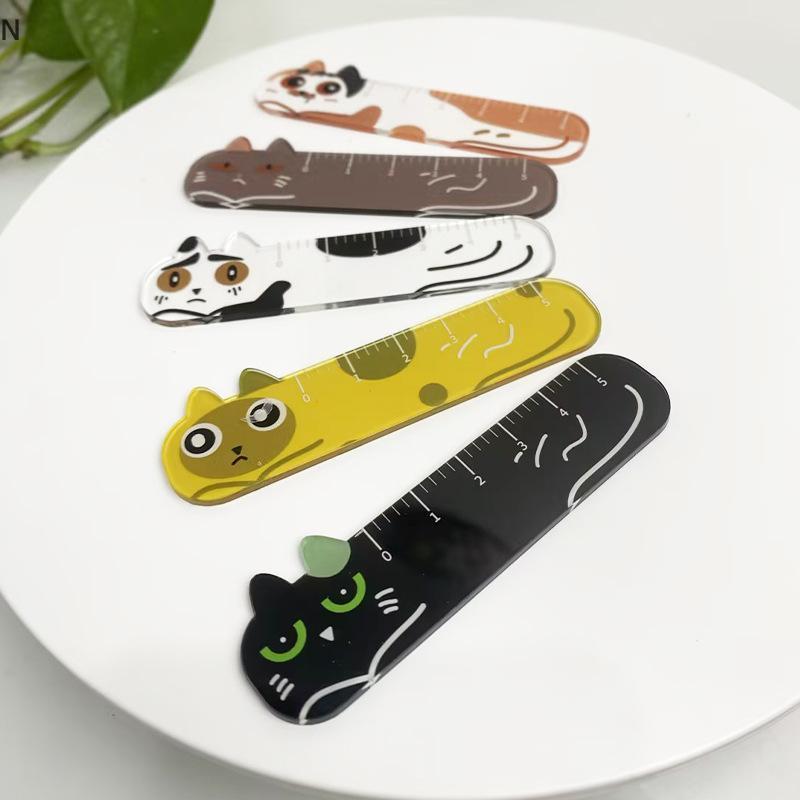 NS Hoạt Hình Dễ Thương Động Vật Thước 5cm Mini Nhà Thơ Mèo Chó Văn Phòng Phẩm Thước Mặt Dây Chuyền Cho Trẻ Em Trường Học Văn Phòng Sử Dụng NS