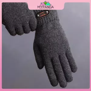 Găng Tay Len Màn Hình Cảm Ứng Cho Nam Và Nữ, Len Co Dãn Cổ Điển, Phù Hợp Đi Xe Đạp Và Lái Xe Ngoài Trời
