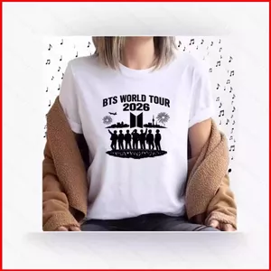 Áo thun thoải mái BTS World Tour 2026 - Phù hợp cho fan hâm mộ