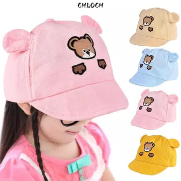 CHLOCH Mũ Bóng Chày Cho Bé, Mũ Có Thể Điều Chỉnh Trẻ Em Bé Trai Bé Gái Mũ Chống Nắng, Mũ Đạt Đỉnh Có Tai Mũ Che Nắng Chống Nắng Mũ Lưỡi Vịt Ngoài Trời