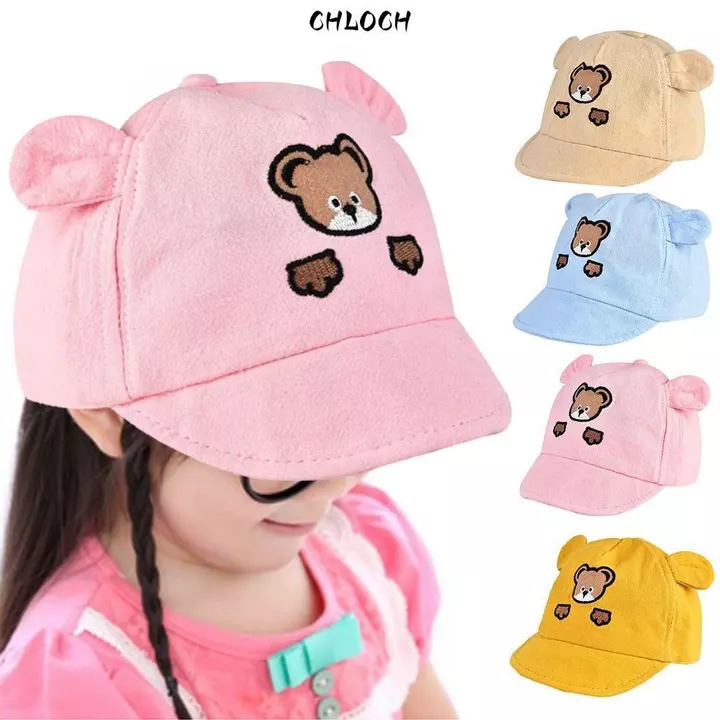 CHLOCH Mũ Bóng Chày Cho Bé, Mũ Có Thể Điều Chỉnh Trẻ Em Bé Trai Bé Gái Mũ Chống Nắng, Mũ Đạt Đỉnh Có Tai Mũ Che Nắng Chống Nắng Mũ Lưỡi Vịt Ngoài Trời
