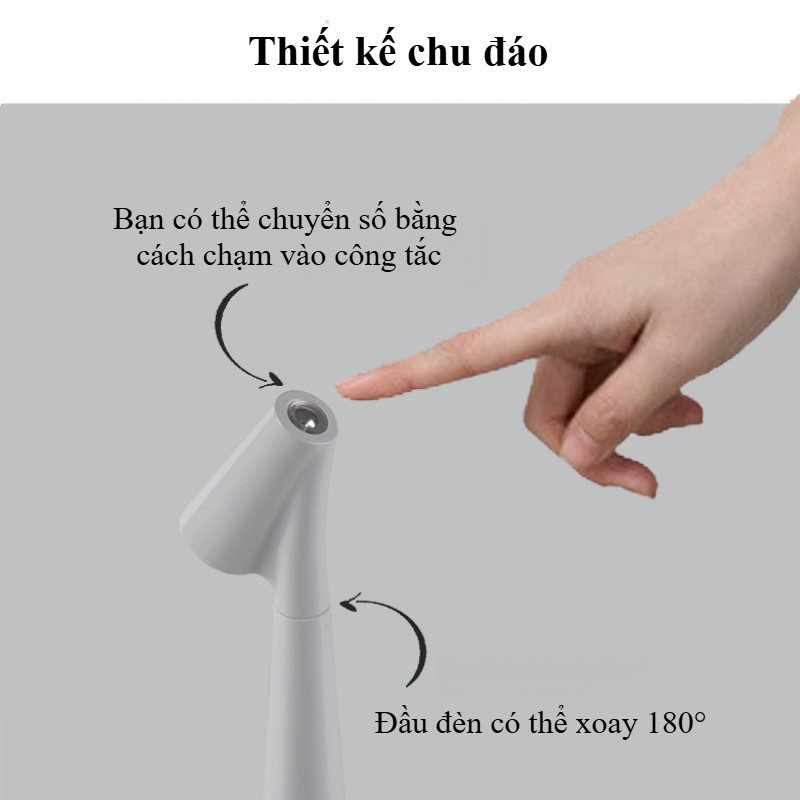 Đèn bàn LED cảm ứng thiết kế Minimalism, Đèn học tập có thể sạc lại,đèn đọc sách trang trí bàn làm việc phòng ngủ