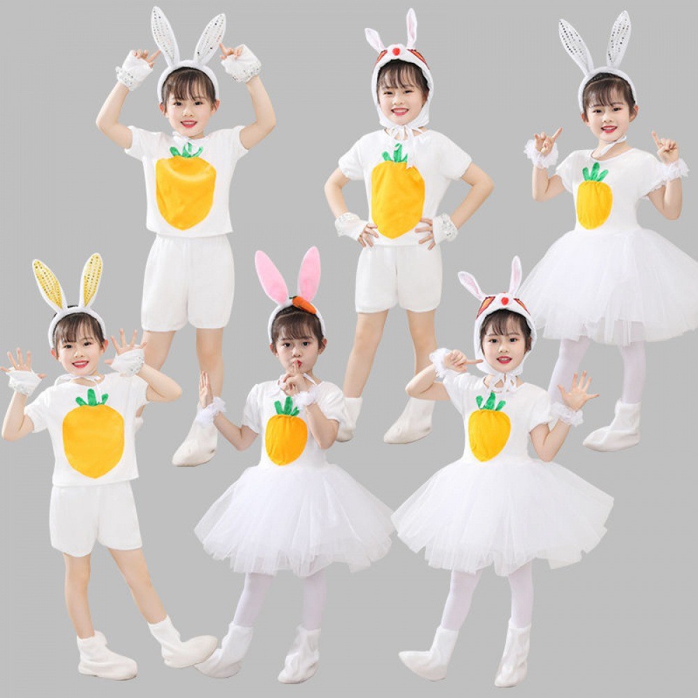 💕 HÀNG CÓ SẴN – Đầm Trang Phục Trẻ Em 3‑12 tuổi – Con Thỏ + Hoạt Hình Động Vật, Thích hợp Halloween, Giáng Sinh & Ngày Trẻ Em 🎃🎉