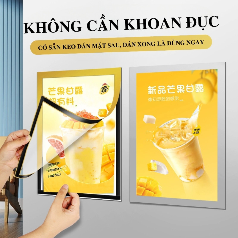 Khung Ảnh Từ Tính Nam Châm Trong Suốt – Không Cần Khoan, Trưng Bày Hình Ảnh Gọn Gàng Và Tiện Lợi