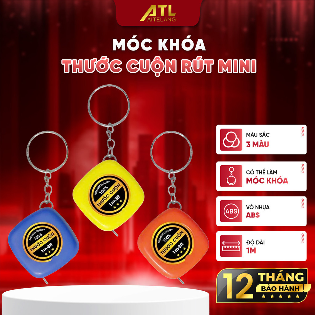 Thước cuộn mini, thước dây cuộn rút nhỏ gọn, thước mini nhỏ gọn có thể làm móc khóa,bền đẹp,tiện lợi