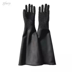 Jfory Găng Tay Phun Cát Găng Tay Phun Cát Găng Tay Cao Su Bền Cao Cấp Cho Phun Cát Bảo Vệ An Toàn Làm Việc Sandblast Tủ
