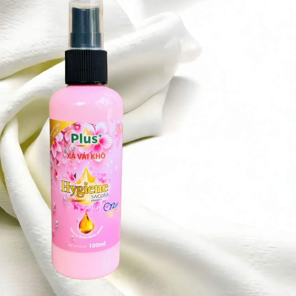 Combo 5 chai /4 chai/ 3 chai xịt xả vải khô Hygiene Sacom 100ml lưu hương chống ẩm mốc trên quần áo
