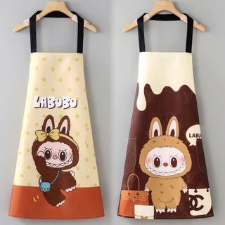 Tạp dề bếp chống thấm nước, không tay, chống bẩn, dễ thương, đồng phục đầu bếp Labubu