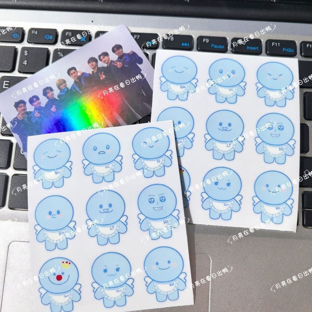 2026 Mới Nhất SUPER JUNIOR Màu Xanh Bánh Bao Chống Thấm Nước Chuyển Miếng Dán Điện Thoại Di Động Máy Tính Bảng Máy Tính Xách Tay Tai Nghe Cốc Nước Hỗ Trợ Miếng Dán Trang Trí Quà Tặng Sinh Nhật Ngày Lễ