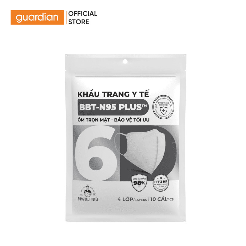 Khẩu Trang Bông Bạch Tuyết 4 Lớp 10 Cái | Guardian Việt Nam