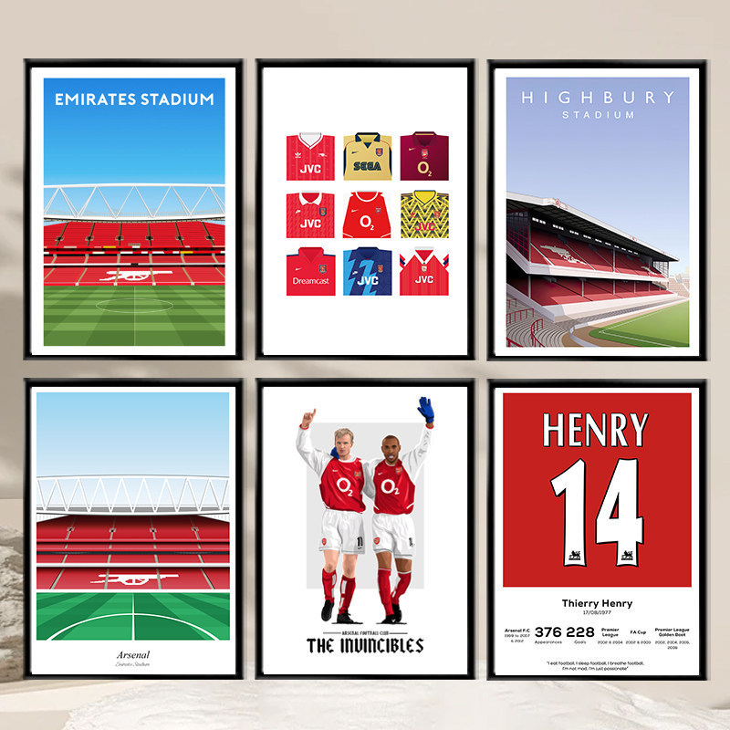 Tạp chí người chơi Arsenal Poster Tranh vải trang trí