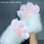 ESSENCEH 1 Găng Tay Cosplay Mèo, Găng Tay Móng Vuốt Mèo Sang Trọng Hoạt Hình, Làm Dày Squeaking Động Vật Cosplay Găng Tay Đạo Cụ