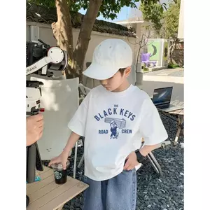 Hàng Mới, cotton, Dành cho bé, Dễ phối, Ngắn tay, Baju Budak Kanak, mùa hè