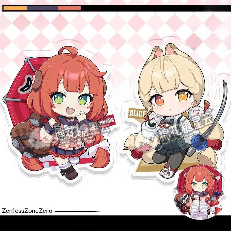 Zenless Zone Zero Figure Acrylic Keychain Ellen Joe Ye Shunguang  Ukinami Yuzuha Alice Thymefield Stand Spook Shack A