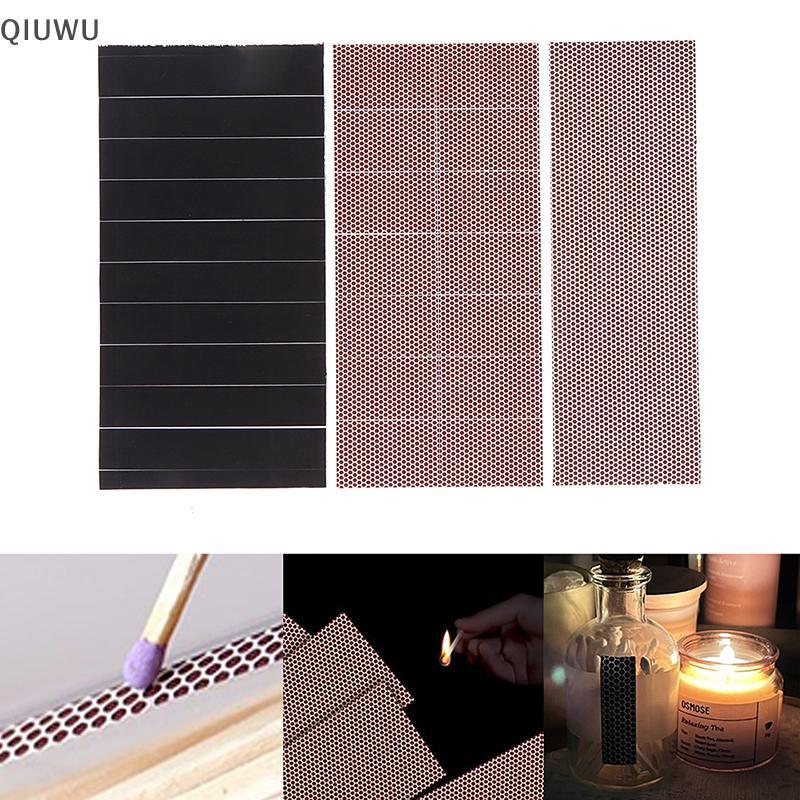 QIUWU 1 tờ Match Striker Paper Tự dính Stier Diy Hướng dẫn sử dụng Match Eraser Phosphorus Paper.