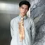Dây buộc cổ nam hình cá SAIA, họa tiết mèo con từ vải satin, phù hợp cho đám cưới và bữa tiệc
