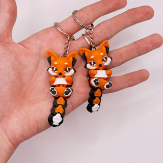 Móc Khóa Cáo Đuôi Khớp Handmade - Phụ Kiện Trang Trí Chìa Khóa Xe