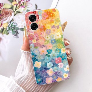 Dành Cho OPPO A6X A6 A6T Pro 4G 5G 2026 Mới Thanh Lịch Họa Tiết Hoa Mèo Vỏ Điện Thoại TPU Silicon Mềm